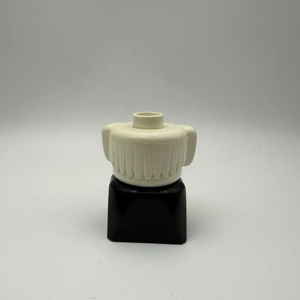 Vintage Lego Duplo Dog Toy Building Blocks White Black Minifigure